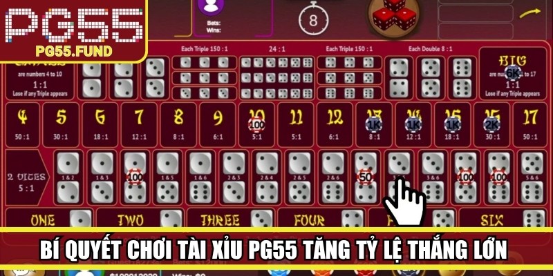 Bí quyết chơi Tài xỉu PG55 tăng tỷ lệ thắng lớn từ chuyên gia