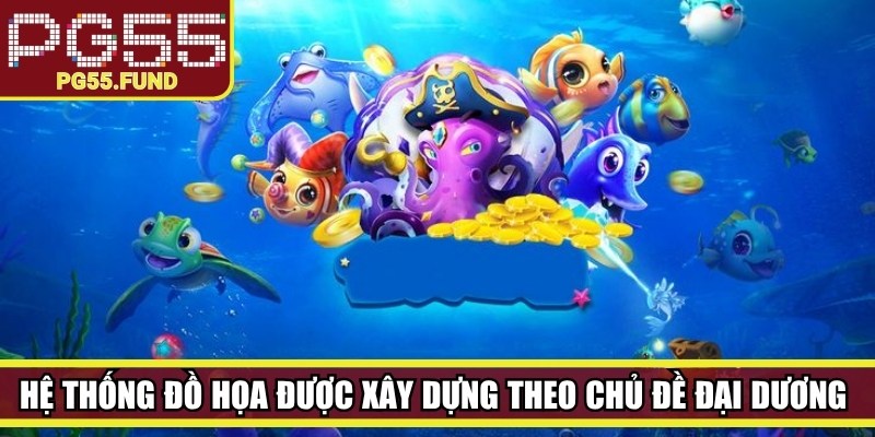 Hệ thống đồ họa được xây dựng theo chủ đề đại dương đầy màu sắc