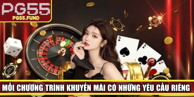 Mỗi chương trình khuyến mãi có những yêu cầu riêng cần tuân thủ